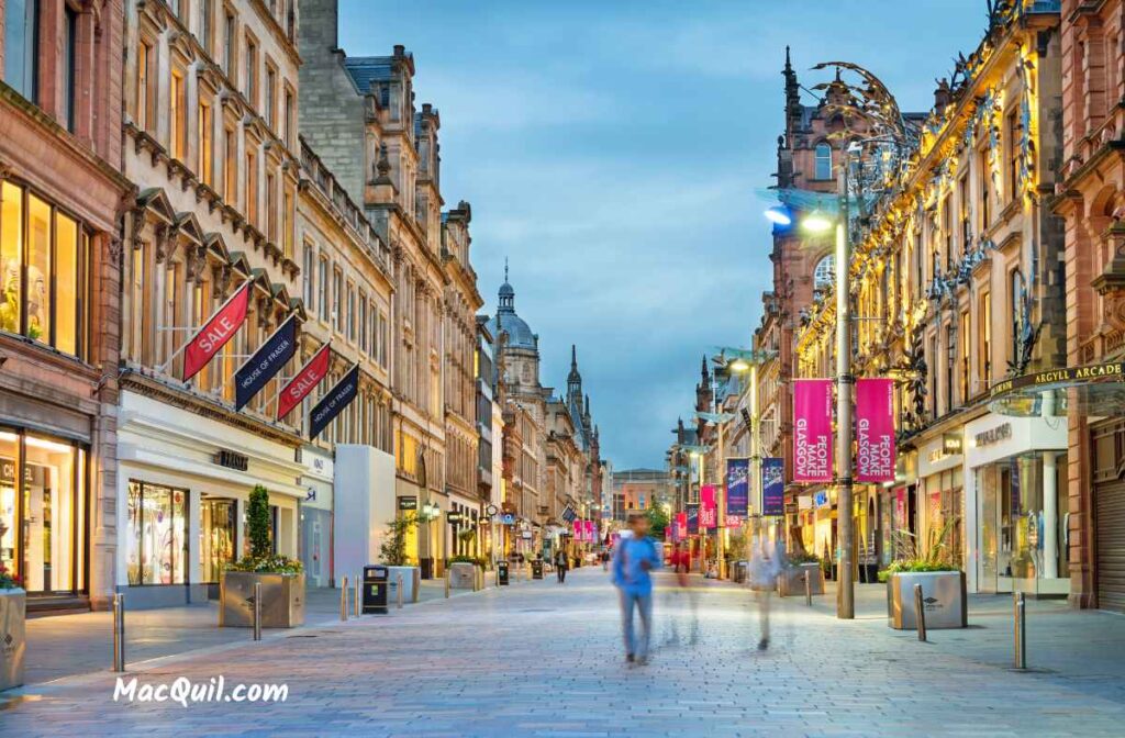 Glasgow Shopping District Scotland